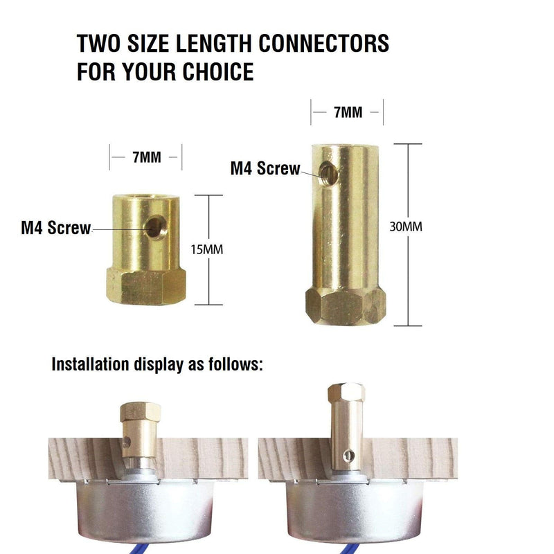 [Australia - AusPower] - 2PCS Synchronous Synchron Turntable Motor Electric Motor for Cup Turner,Cuptisserie,Tumbler Cup Rotator with 7mm Flexible Coupling Connector,50/60Hz AC100~127V 4W CCW/CW (2.5-3RPM+5-6RPM) 