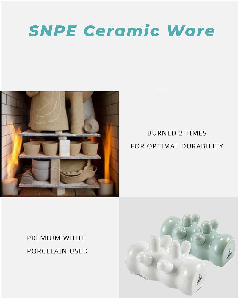[Australia - AusPower] - SNPE Multi Danason Ceramic (White, High) - Physical Therapy Massage Tool. Heat Up. Chiropractic Psoas Release Tool. Lower Back Pain Relief. 