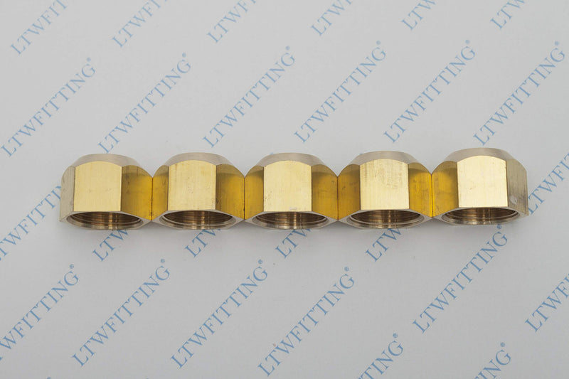 [Australia - AusPower] - LTWFITTING Brass 3/4" OD Flare Cap, Brass Flare Tube Fitting(Pack of 5) 