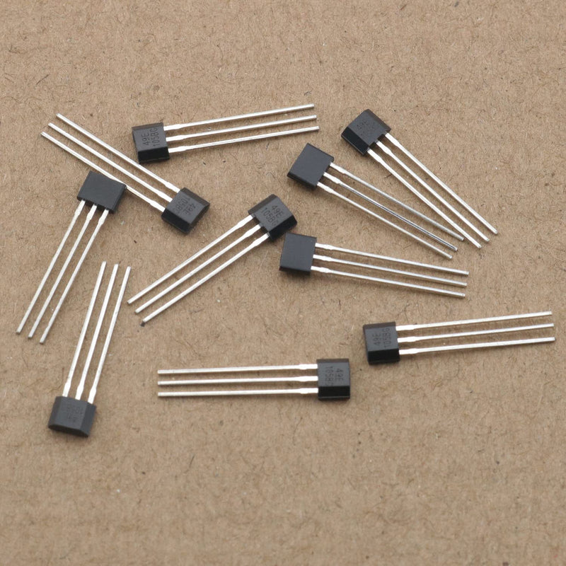 [Australia - AusPower] - Linear Hall Effect Sensors ZCZQC 10PCS 49E OH49E SS49E S49E TO-92 3 Pins Linear Hall Effect Sensor Element Switches Magnetic Detector for Electric Vehicle Motor Repair 