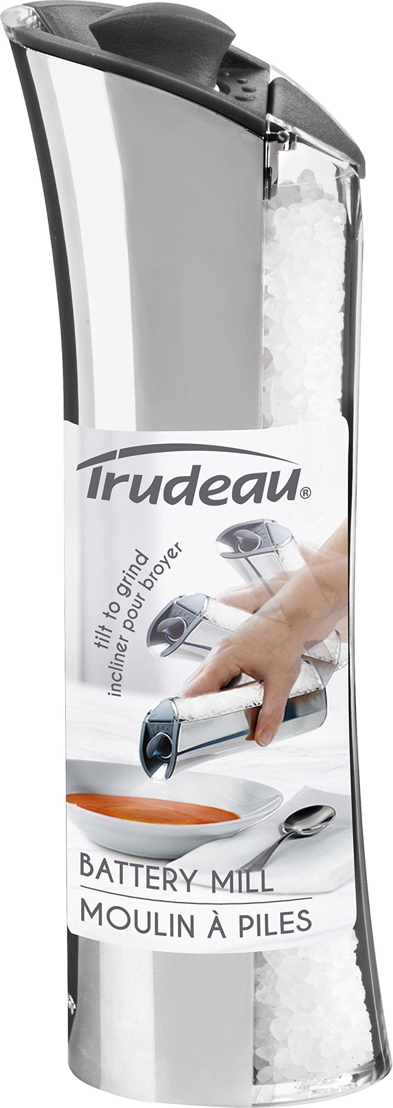 [Australia - AusPower] - Trudeau 8" Chrome Graviti Plus Salt Mill, 8" 
