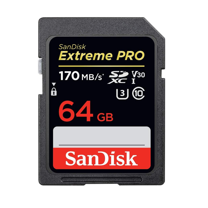 [Australia - AusPower] - SanDisk Extreme Pro 64GB Memory Card Works with Nikon D5300, D850, D3300, A900, D3400 DSLR Camera SDXC 4K Bundle with (1) Everything But Stromboli 3.0 SD/Micro Reader 