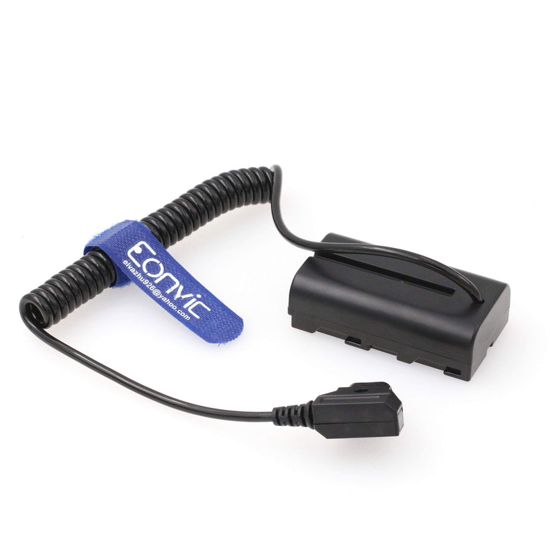 [Australia - AusPower] - Eonvic D-Tap to NP-F550 F570 F750 F970 Dummy Battery Adapter Power Coiled Cable for Sony NP Series Monitor NP-DTap Coiled Cable 