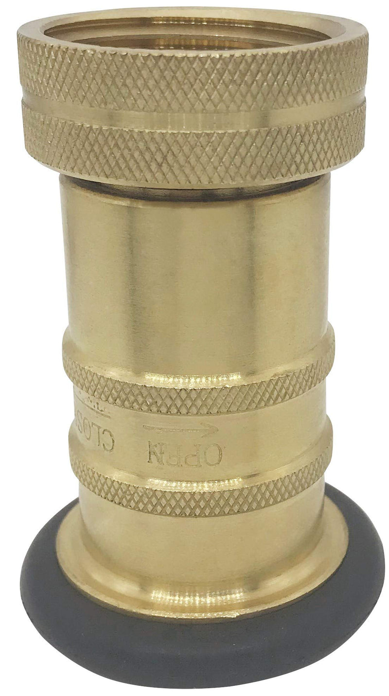 [Australia - AusPower] - Happy Tree 1" NH / NST Fire Hose Nozzle 100 psi 36 gpm Brass Fire Equipment Heavy Duty Industrial Jet Fog Spray Nozzle 1"NH/NST 