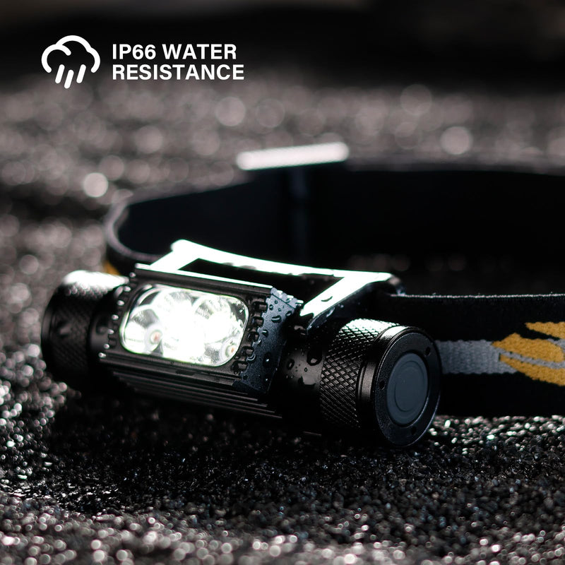 [Australia - AusPower] - sofirn Bright Led Headlamp Rechargeable, H05B 1200 Lumens Lightweight Head Flashlight with Red Light, Adjustable Headband, 180 Degree Movable Tilt, Head Lamp for Adults Camping Hiking Fishing 