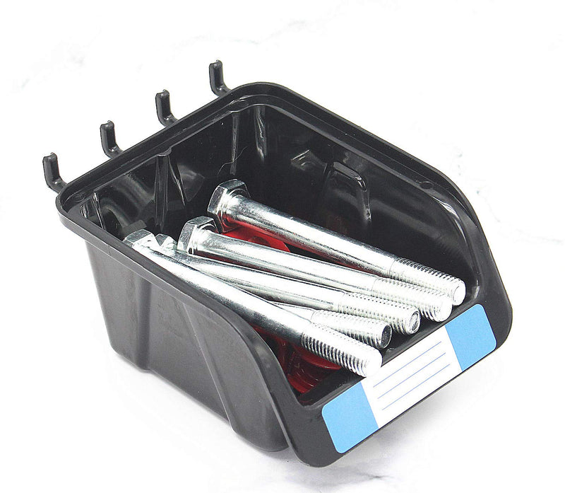 [Australia - AusPower] - Pegboard Bins Kit 12 PACK Black Pegboard Parts Storage Tool Peg Borad Workbench Bins Organize Hardware,Attachments,Accessories (12 Pack) 