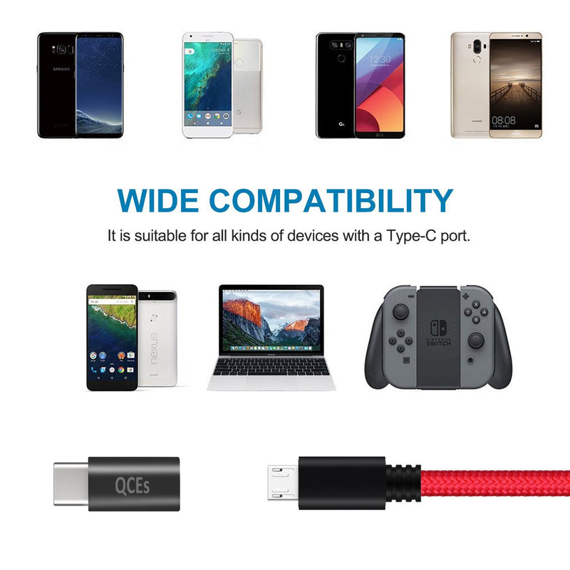 [Australia - AusPower] - USB C Fast Charging Adapter 4Pack, QCEs Micro USB to USB C Convert Connector Charger Compatible with Samsung Galaxy S8 Plus S9 S10 S9+ S10+ Note 8/9, Google Pixel 2/3 XL LG V40 V30 V20 G7 G6 G5 More 4 