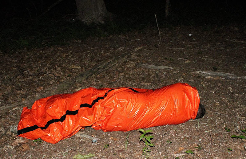 [Australia - AusPower] - Primacare CB-3684-2 Pack of 2 Emergency Sleeping Bags for Survival, Mylar Blanket/Tent Used for Emergency, Camping, Hiking, Hunting, Outdoors, Perfect for Medical First Aid Supply Kits, Adult, Orange 