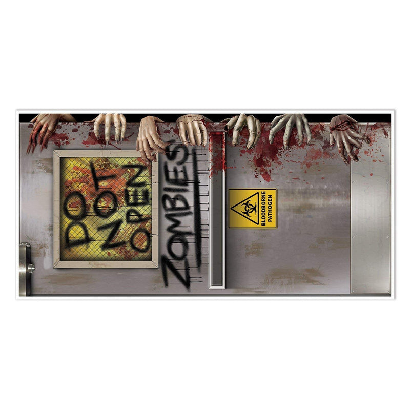 [Australia - AusPower] - Beistle Zombies Lab Door Cover, 30" by 5', Multicolor 30 by 5-Inch 