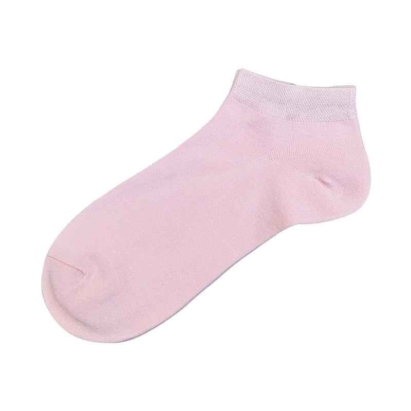 [Australia - AusPower] - Women Solid Color Ankle Socks Bamboo Pastel Thin Sock Odor Resistant Low Cut Gift Girl Sock 5 Pairs Pink Large 