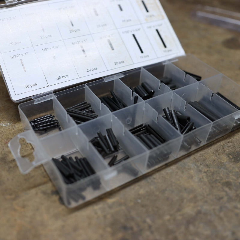 [Australia - AusPower] - ABN Roll Pin Assortment 245-Piece Set – Pinning Kit, Pins for Small Machine Projects 