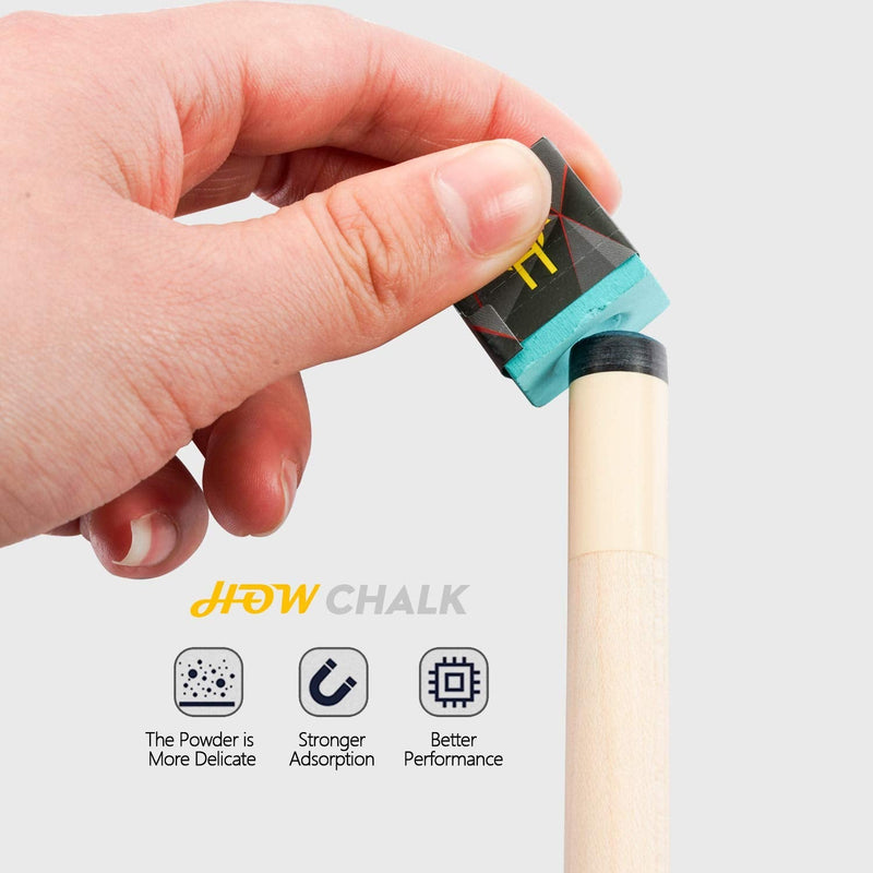 [Australia - AusPower] - KONLLEN How Pool Cue Chalk Cubes, 2-Pack - Table Billiards Stick Bulk Supplies, Equipment, Accessories - Games, Tournaments, Bars, Home, Sports & Hobbies Dry 