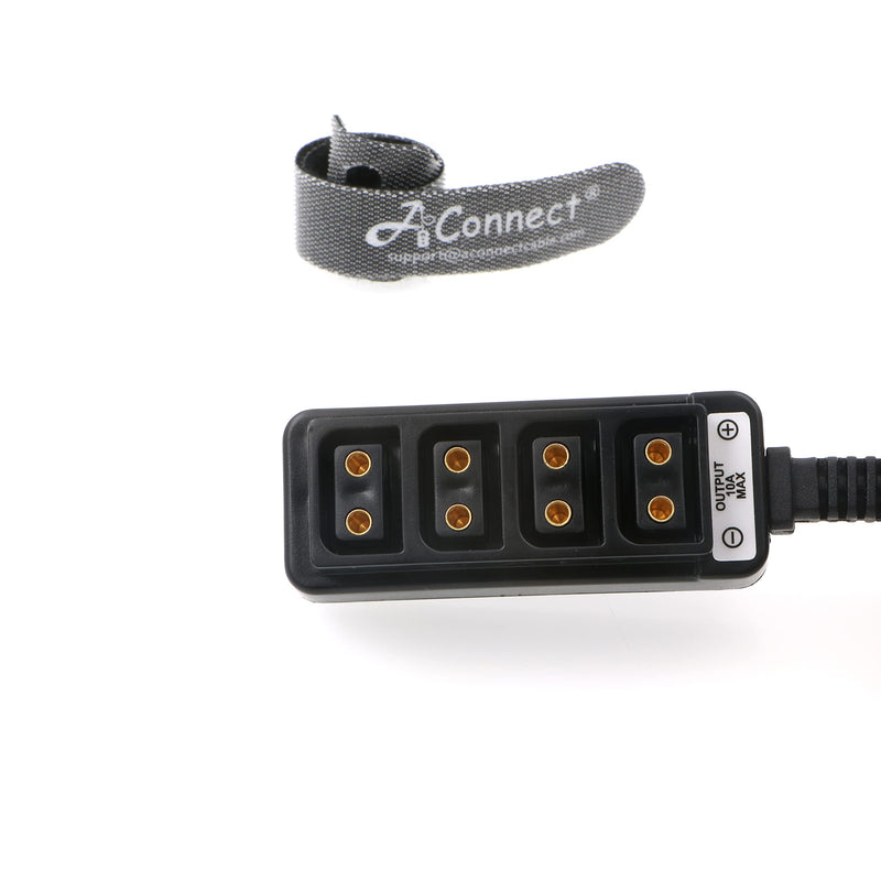 [Australia - AusPower] - AConnect Dtap-Splitter-Extension Dtap Male to 4 Port Dtap Female Power Cable Short Hub for ARRI RED Cameras TILTA Steadicam IDX Battery Ultrashort 