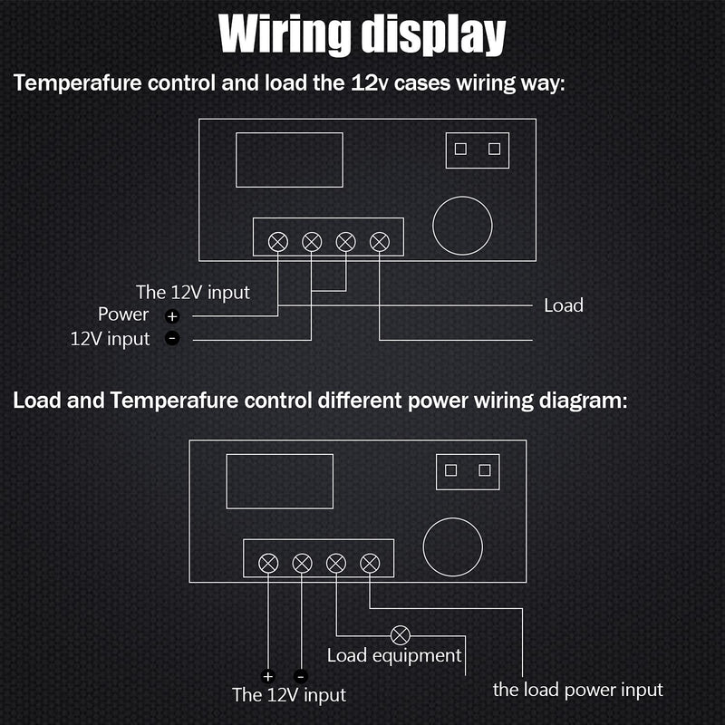 [Australia - AusPower] - Twidec/DC 12V Temperature Controller Programmable -50 to 110 ℃ (-58 to 230 °F) Red/Blue LED Display Monitor Heating/Cooling Thermostat Control Module with NTC 10K Waterproof Sensor Probe Black 