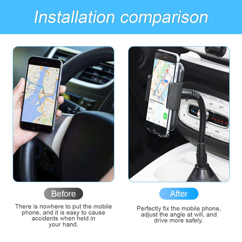 [Australia - AusPower] - Cup Holder Phone Mount for Car, Upgraded Rotatable Phone Holder, Compatible with iPhone11/11pro/pro max/12/12 pro, Samsung Galaxy, Car Accessories 