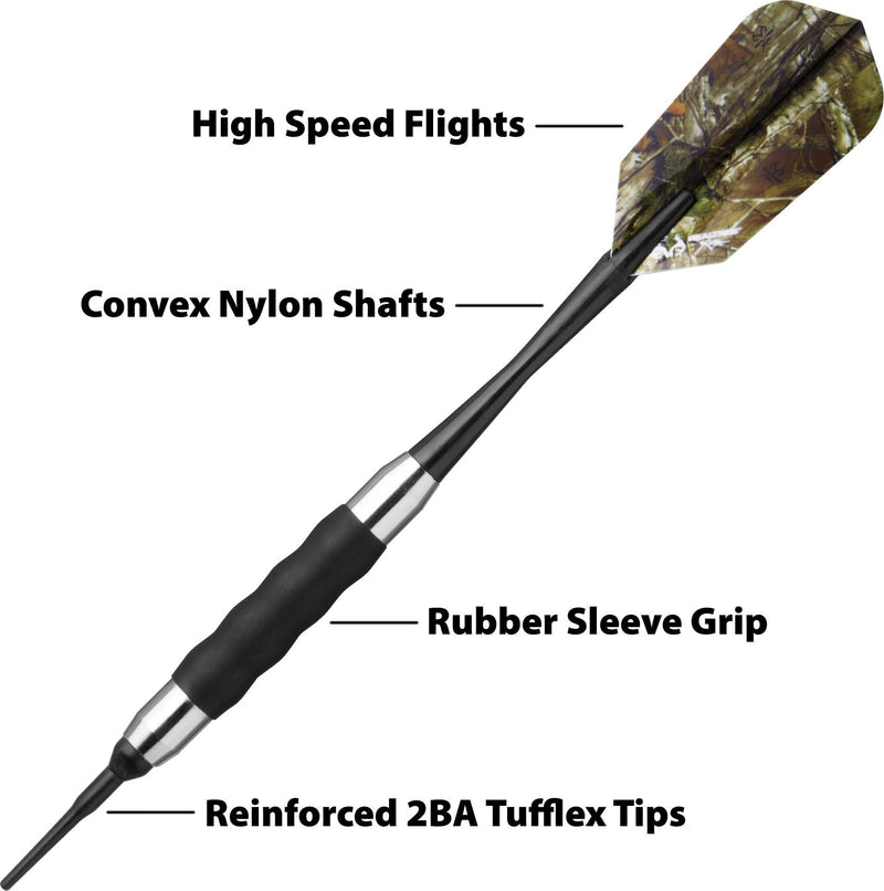 [Australia - AusPower] - Fat Cat Realtree Hardwoods HD Camo Soft Tip Darts with Storage/Travel Case, 16 Grams 