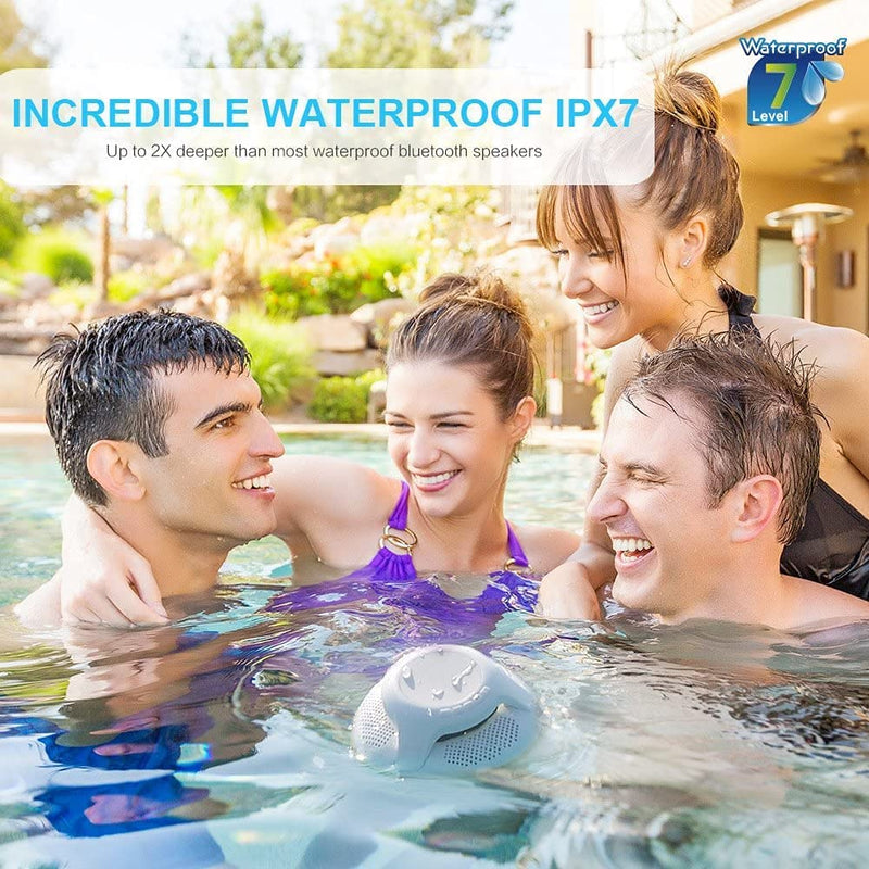 [Australia - AusPower] - Waterproof Bluetooth Speaker,Ypllake Shower Speakers Bluetooth Wireless Waterproof Pool IPX7 Floating with Light Stereo for Outdoor Pool Hot Tub 