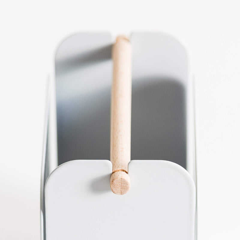 [Australia - AusPower] - U Brands Metal Pencil Cup, Desktop Accessory, Arc Collection, Grey 