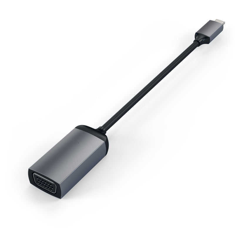 [Australia - AusPower] - Satechi Type-C to VGA 1080p/60Hz USB-C Cable Adapter for MacBook, Google ChromeBook, Pixel and More (Space Grey) Gray (Space Gray) 