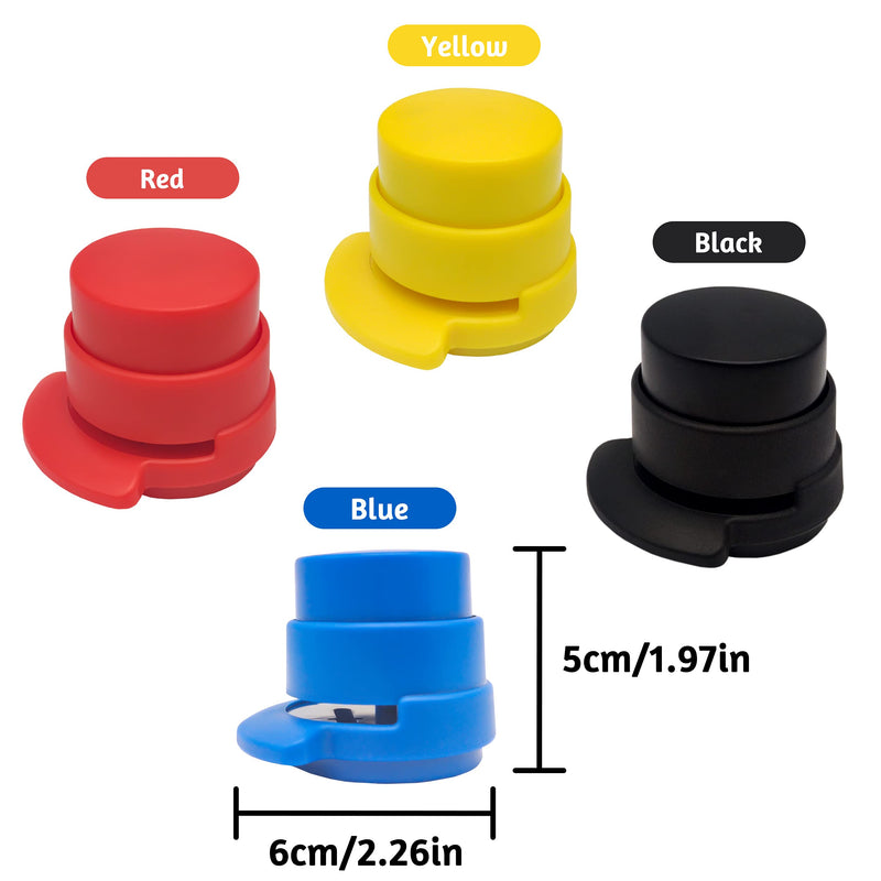 [Australia - AusPower] - 4 Pack Paper Stapler No Staples, 2-5 Sheet Staple-Free Stapler, Mini Portable Stapleless Stapler for Home School Office, Desktop Needleless Staplers for Bills, Papers and Documents Binding 