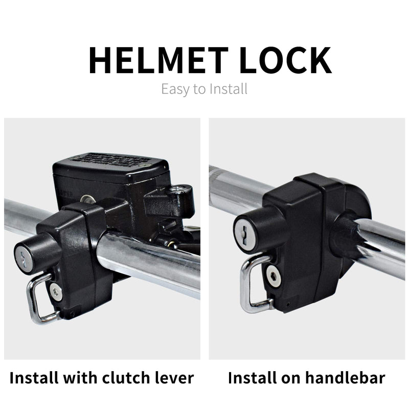 [Australia - AusPower] - 1" Universal Motorcycle Parts Helmet Lock Anti-Theft Security Aluminum Alloy Locks With 2 Keys for Harley Davidson Sportster XL 883 1200 