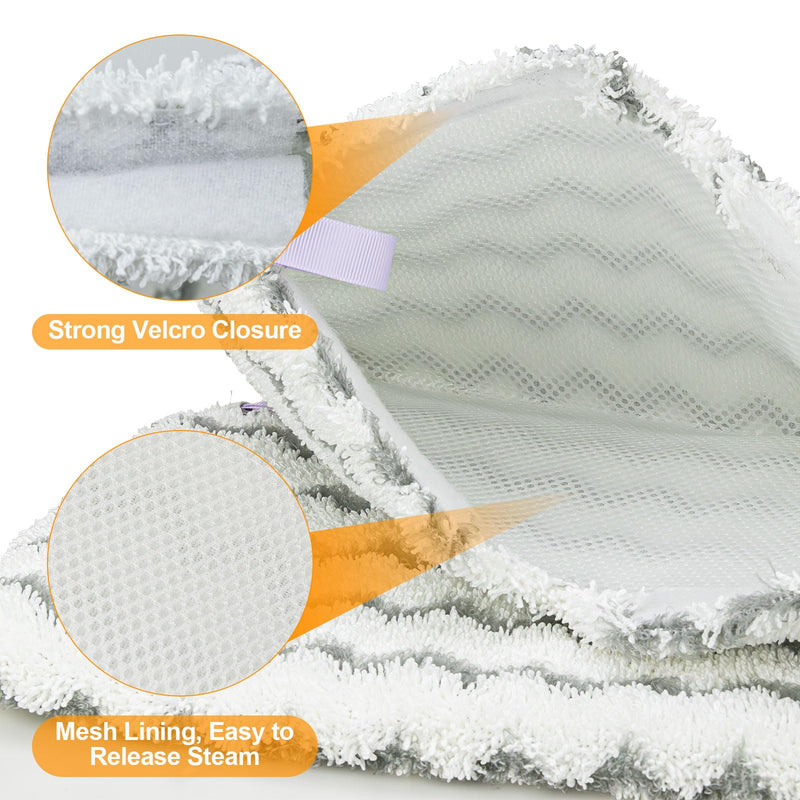 [Australia - AusPower] - Jirmory 6 Pack Steam Mop Replacement Pads Compatible with Shark Steam Pocket Mop S3501 S3550 S3601 S3801 S3901 SE450 S3601D S3901D, Scrub Microfiber Replacement Pads Refills Reusable 