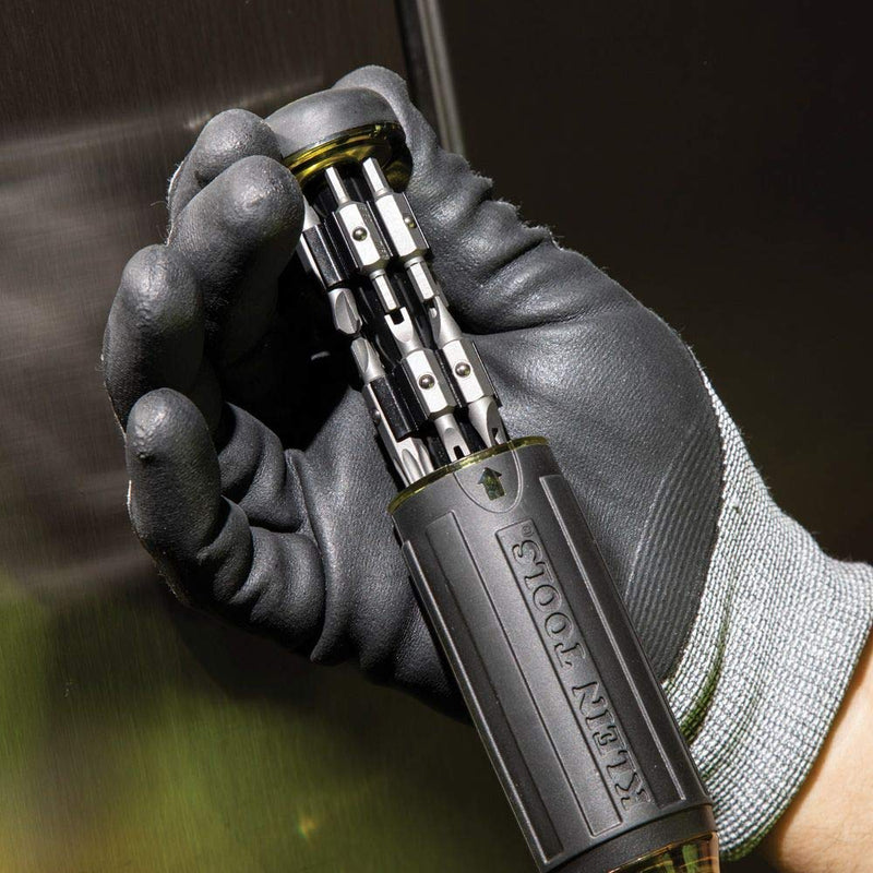 [Australia - AusPower] - Klein Tools 32307 Multi-bit Tamperproof Screwdriver, 27-in-1 Tool with Torx, Hex, Torq and Spanner Bits with 1/4-Inch Nut Driver 