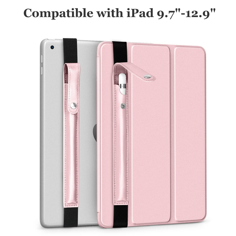 [Australia - AusPower] - DTTO Pencil Case for Apple Pencil 1st/2nd Generation, PU Leather Pencil Sleeve Pouch with Detachable Elastic Band for iPad 9.7"/ 10.2"/ 10.5"/ 10.9"/ 11"/ 12.9" Case, Rose Gold 