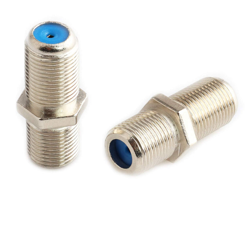 [Australia - AusPower] - Pasow F81 Barrel Connectors High Frequency 3GHz Female to Female F-Type Adapter Couplers (20 pcs, Silver) 20 pcs 