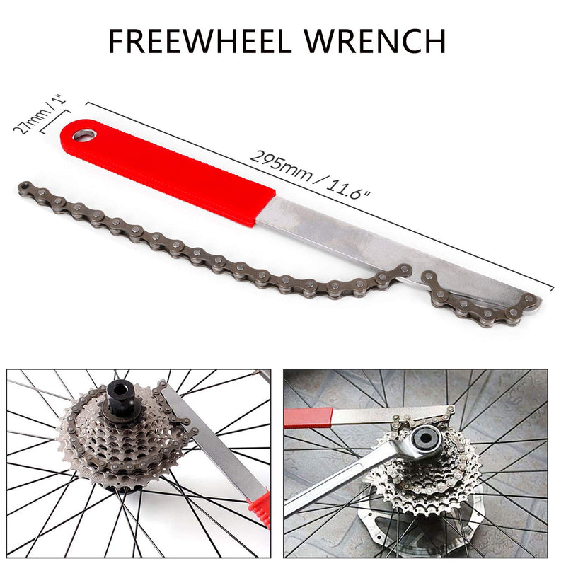[Australia - AusPower] - Odoland Bike Repair Tool Kit, Including Bike Crank Extractor with 16mm Spanner/Wrench, Bicycle Flywheel Chain Sprocket Remover Tool, Cassette Lock Ring Removal Tool 