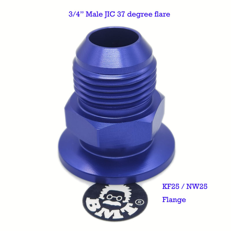 [Australia - AusPower] - 3/4 inch 0.75" JIC 37 Degree Male Flare Fitting to ISO-KF25 KF25 NW25 Flange 