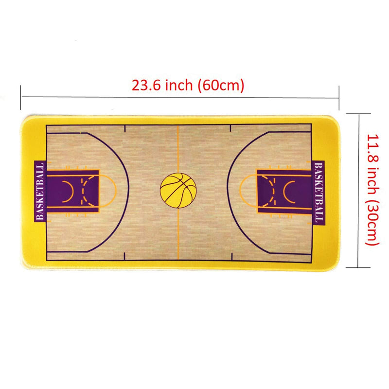 [Australia - AusPower] - TRIPRO Basketball Arena Design Large Gaming Mouse Pad XXL Extended Keyboard Mat Desk Pad Big Mousepad,Size 23.6"x11.8",Water-Resistant,Non-Slip Base,for Baksetball Fans Gifts (Yellow) Yellow 