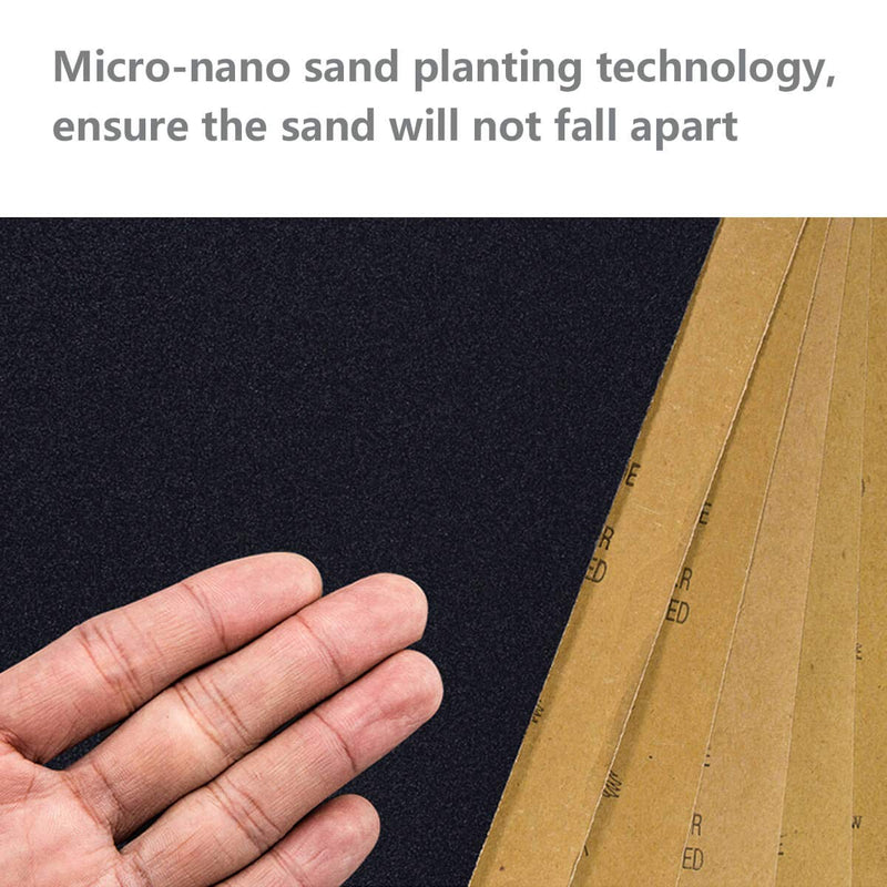 [Australia - AusPower] - Wet Dry Sandpaper, Assorted 3000/2500/2000/1500/1200/1000 Grit for Automotive Wood Sanding, 54 Sheets 1000-3000 