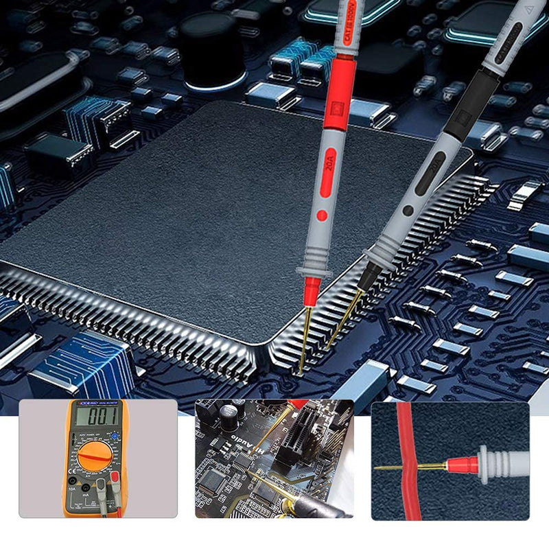 [Australia - AusPower] - Goupchn Multimeter Automotive Test Leads Kit with Wire Piercing Clip Puncture Probes 4mm Banana Plug Extension Test Cable Set 