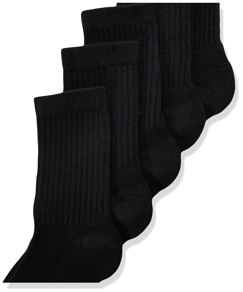 [Australia - AusPower] - Hanes Boys' Extra Durable Crew Socks 12-Pack Small Black 