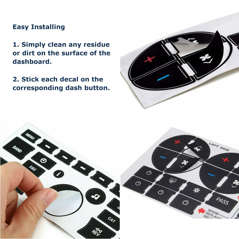 [Australia - AusPower] - Ombialo AC Dash Button Repair Kit, Stickers Decals Compatible with GM Vehicles, GMC Chevrolet Tahoe Yukon Acadia Sierra 2006-2014, 1Pc 1 AC31 