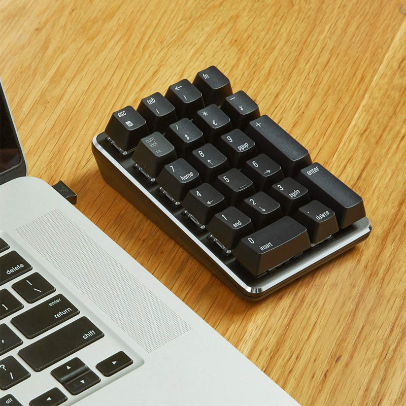 [Australia - AusPower] - Mechanical Numeric Keypad GATERON Red Switch 2.4G Wireless Gaming Keypad 21 Keys Mini Numpad Portable Keypad Extended Layout Black Magicforce by Qisan 
