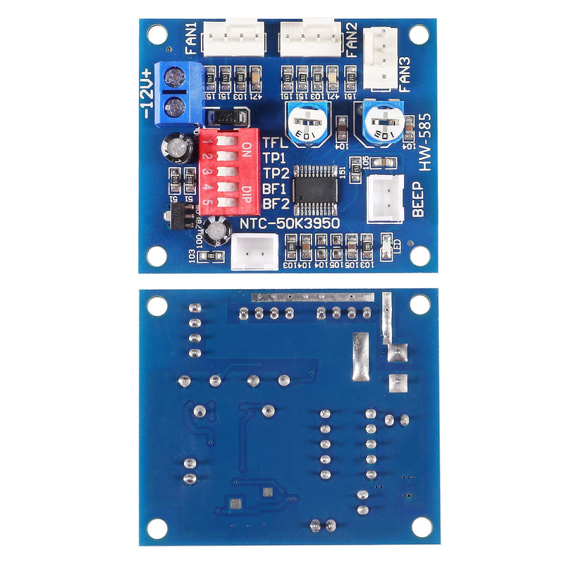 [Australia - AusPower] - ACEIRMC 2pcs DC12V 4-Wire PWM PC Fan Temperature Control Manumotive Fan Speed Controller Module CPU High-Temperature Alarm with Buzzer with NTC 3950 Thermistor 