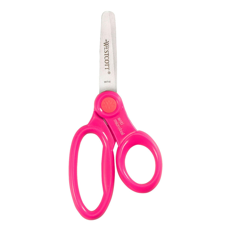 [Australia - AusPower] - Westcott 5’’ Blunt Safety Scissors For Kids With Anti-Microbial Protection, Assorted, Pack of 12 (14871) 