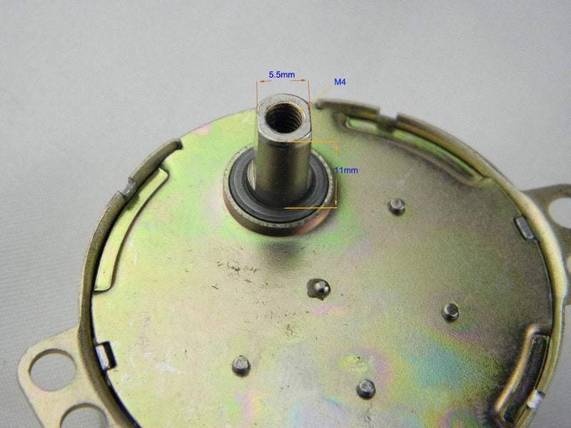 [Australia - AusPower] - CHANCS TYD-50 Small Synchronous Gear Motor AC 110V 5-6RPM CCW Torque Flush Shaft For School Project 
