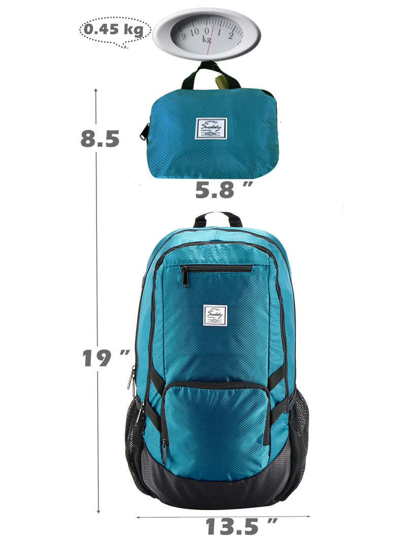 [Australia - AusPower] - 25L Lightweight Packable Backpack Handy Water Resistant Foldable Daypack Bag for Travel Camping Outdoor (Blue) Blue 
