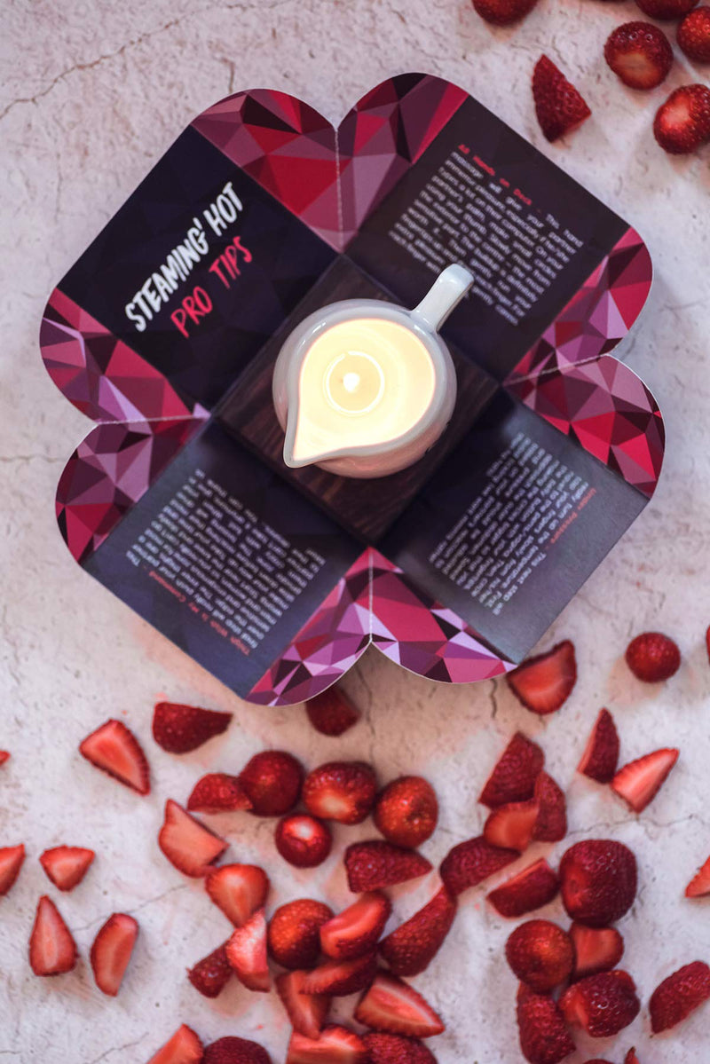 [Australia - AusPower] - Kissable Massage Oil Candle – Sensual and Romantic Melt Massage Candles for Pleasant and Relaxing Massages (Wild Strawberry) Wild Strawberry 
