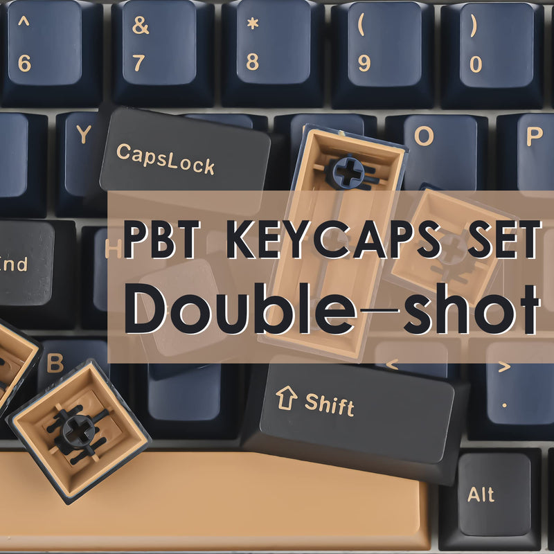 [Australia - AusPower] - Blue Samurai PBT Custom keycaps ，135 Keys OEM Profile Double-Shot Key Cap Set for Cherry/Gateron MX switches 60 Percent / 64 /GK61 Gaming Mechanical Keyboard Blue Samurai 