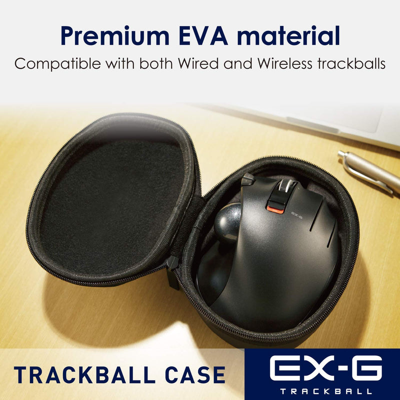 [Australia - AusPower] - ELECOM Official Hard EVA Travel Protection Storage Case Replacement for M-XT2&3 Series, Wired / Wireless Thumb Control Trackball Mouse, Ergonomic Design, Optical Gaming Sensor - Case Only (BMA-XT2BK) 