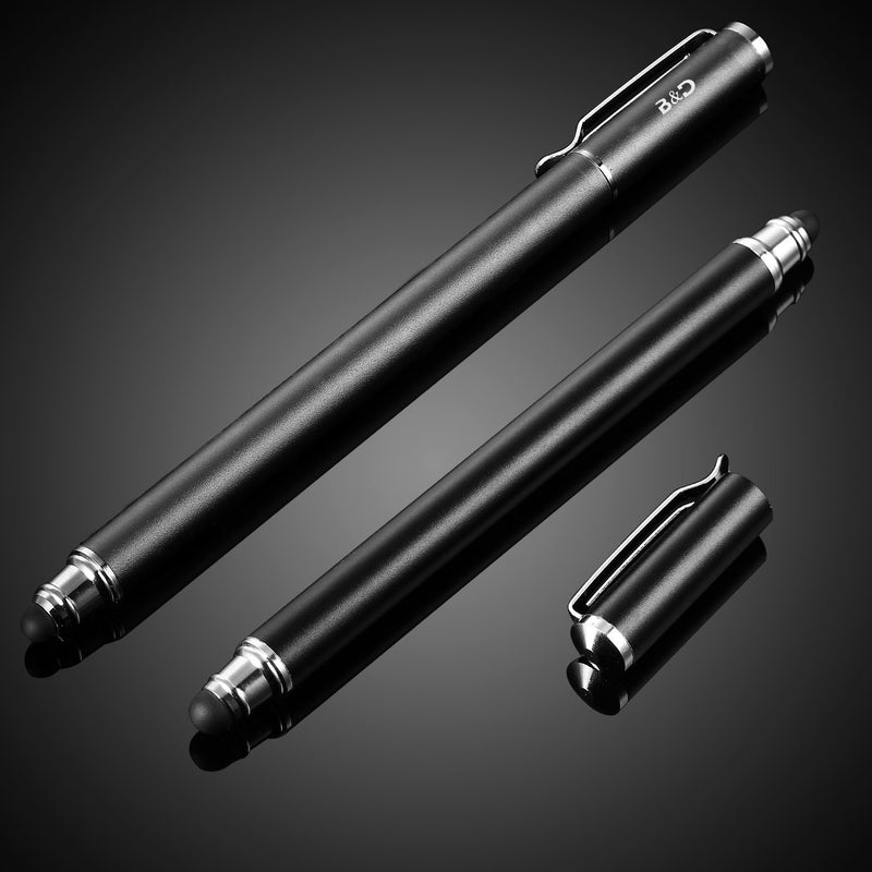 [Australia - AusPower] - Bargains Depot 2-in-1 Stylus Touch Screen Pen for iPhone, Ipad, iPod, Tablet, Galaxy and More with 20Pcs Rubber Tips (Black) Black 