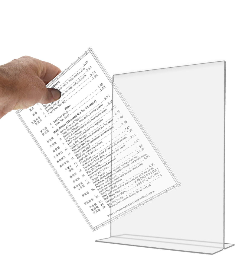 [Australia - AusPower] - deflecto 69201 Classic Image Stand Up Double Sided Sign Holder Plastic 8 1/2 wide x11 high Insert Clear 8 1/2" x 11" Lot of 1 