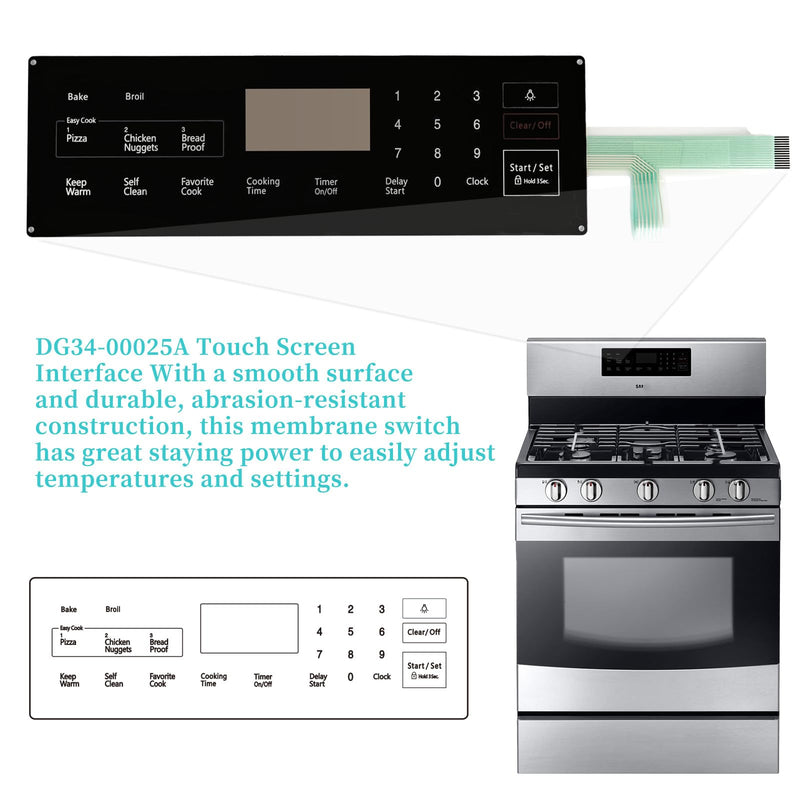 [Australia - AusPower] - ADKUN DG34-00025A (AP5800759) Range Membrane Switch Touchpad Overlay,Compatible with Samsung Stove Oven,Replace for PS8764897 4010963 