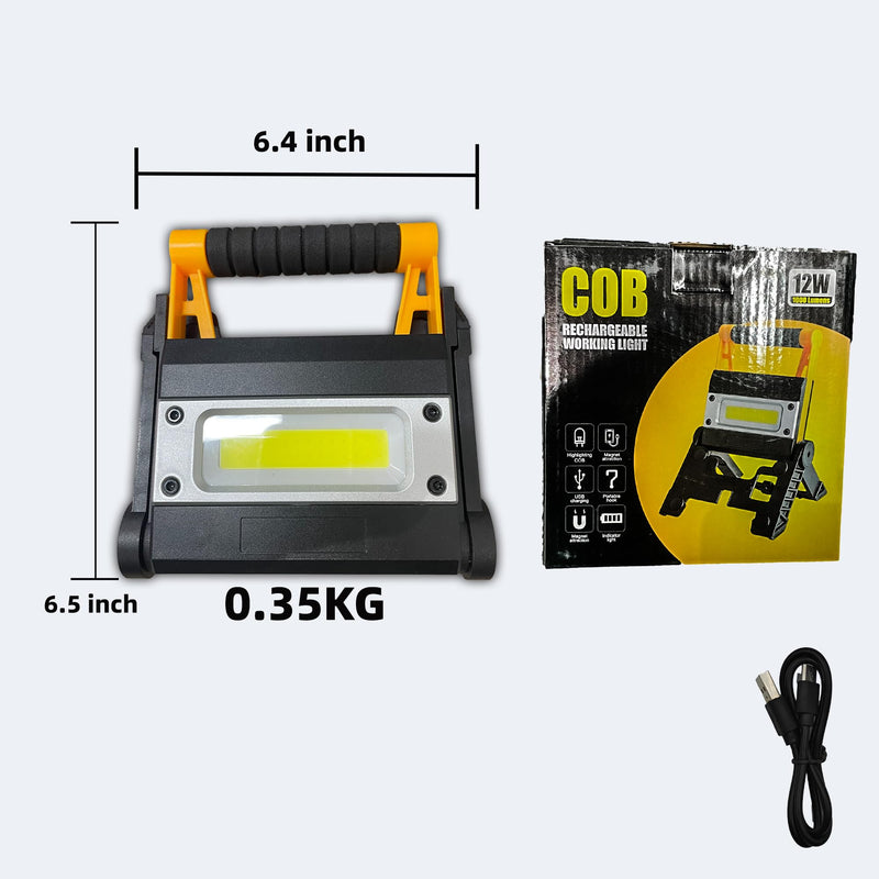 [Australia - AusPower] - byczone Portable LED Work Lights,4400mHA 9000 Lumens Outdoor Floodlight Lamp with USB Mobile Charging,Rechargeable Work Light,with Anti-Fall and Waterpoor, Suitable for Outdoor, Work, Camping. 