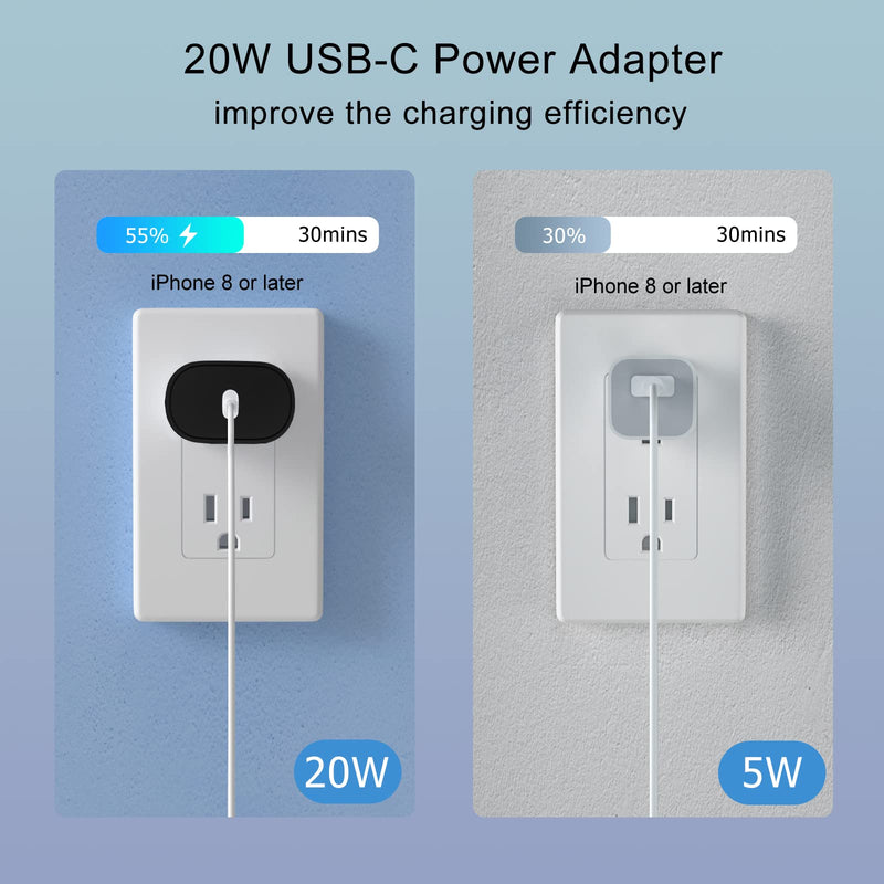 [Australia - AusPower] - USB C Charger, Agtray 3 Pack 20W Type C Fast Charger Block USB-C Wall Plug Power Adapter Compatible with Samsung Galaxy S21/S21+/S21 Ultra/S20/S20+/Note 20/20 Ultra/10/10+, iPhone 13/12/11/SE - Black 