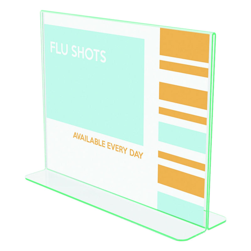 [Australia - AusPower] - deflecto 5991890 Superior Image Premium Green Edge Sign Holder, Acrylic, 11 x 8 1/2 Insert, Clear 